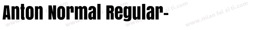 Anton Normal Regular字体转换